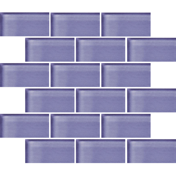 Crossville Glass Blox 2 x 4 Brick 12" x 12" Glass Mosaic