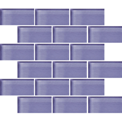 Crossville Glass Blox 2 x 4 Brick 12" x 12" Glass Mosaic