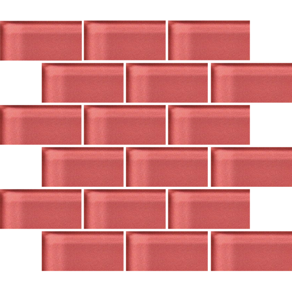 Crossville Glass Blox 2 x 4 Brick 12" x 12" Glass Mosaic