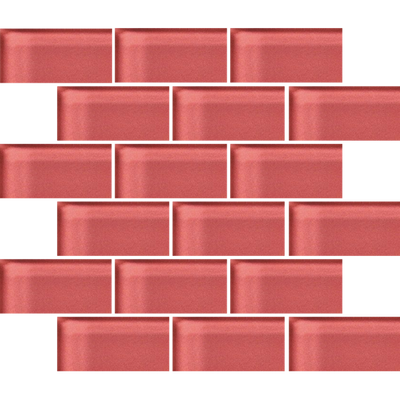 Crossville Glass Blox 2 x 4 Brick 12" x 12" Glass Mosaic