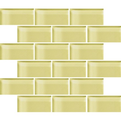 Crossville Glass Blox 2 x 4 Brick 12" x 12" Glass Mosaic