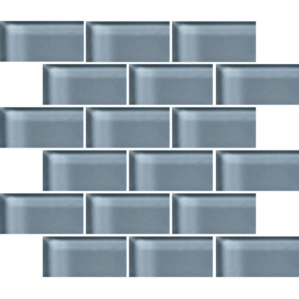 Crossville Glass Blox 2 x 4 Brick 12" x 12" Glass Mosaic