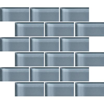 Crossville Glass Blox 2 x 4 Brick 12" x 12" Glass Mosaic