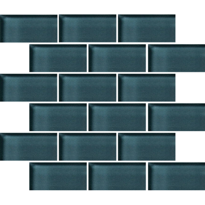 Crossville Glass Blox 2 x 4 Brick 12" x 12" Glass Mosaic