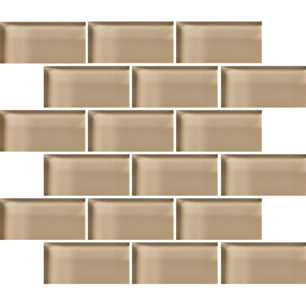 Crossville Glass Blox 2 x 4 Brick 12" x 12" Glass Mosaic