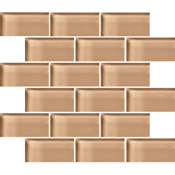Crossville Glass Blox 2 x 4 Brick 12" x 12" Glass Mosaic
