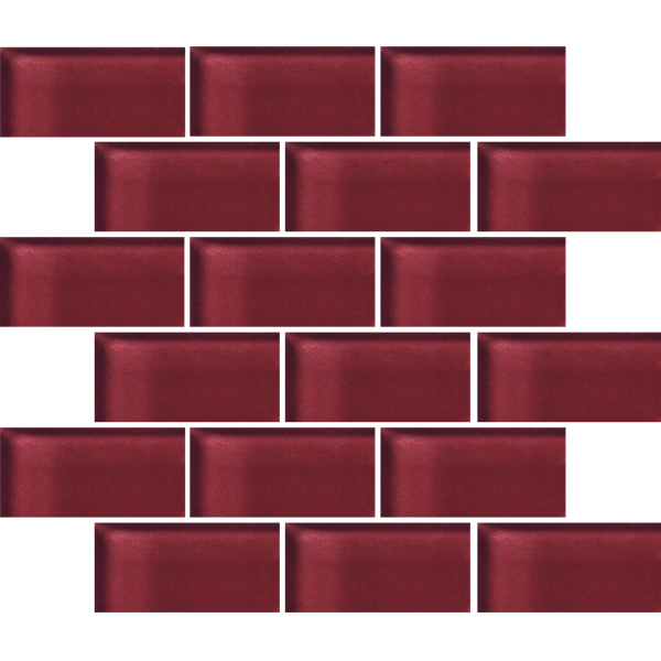 Crossville Glass Blox 2 x 4 Brick 12" x 12" Glass Mosaic