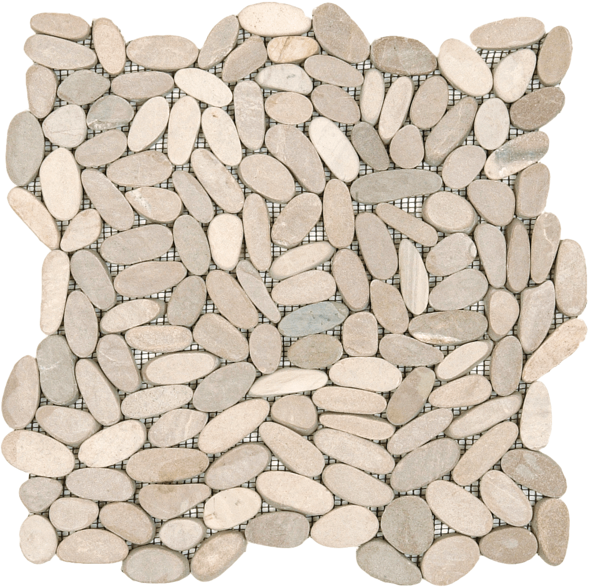 Bati Orient Pebbles Sliced Matte 12" x 12" Natural Stone Mosaic