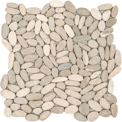 Bati Orient Pebbles Sliced Matte 12" x 12" Natural Stone Mosaic