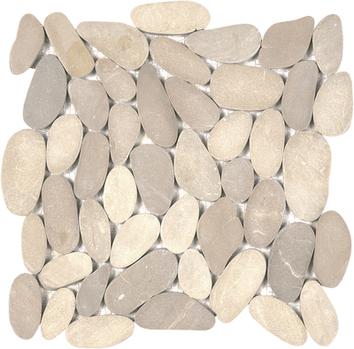 Bati Orient Pebble XL Sliced 12" x 12" Natural Stone Mosaic