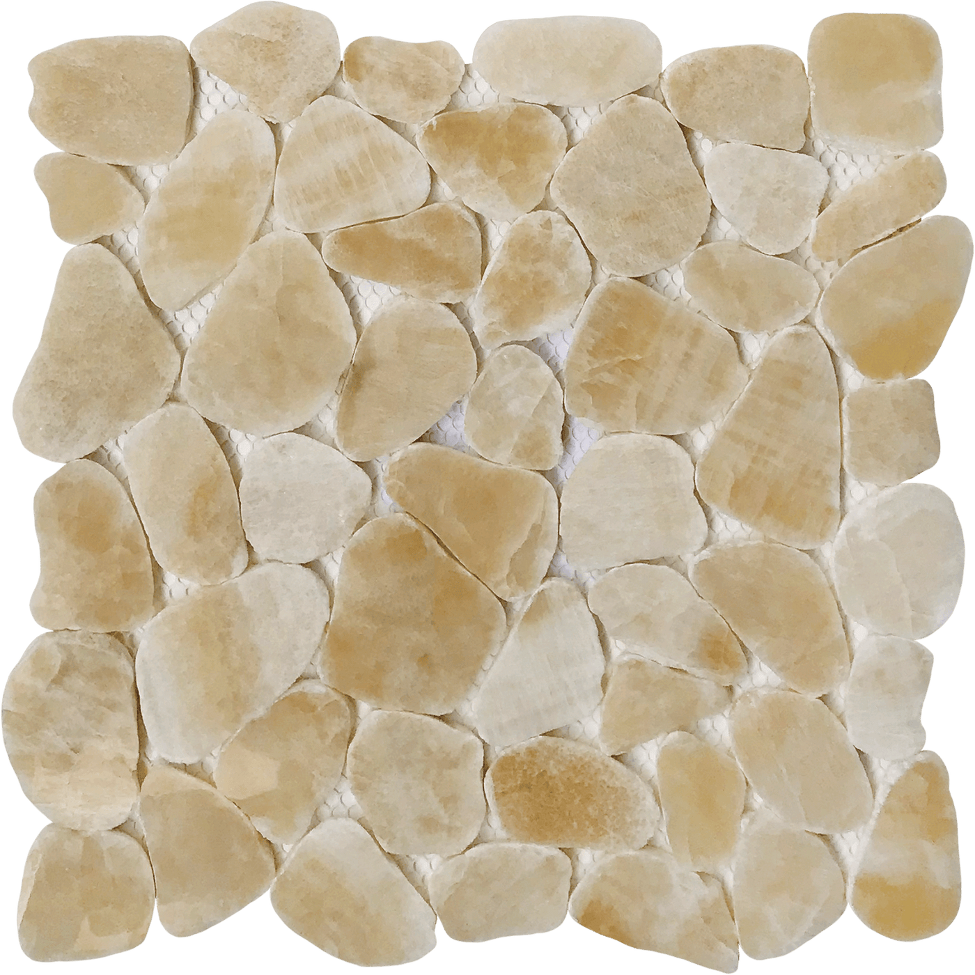 Bati Orient Pebble Sliced 12" x 12" Natural Stone Mosaic