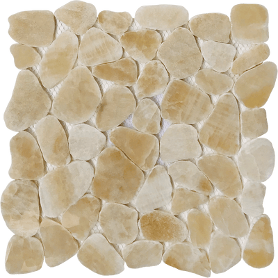 Bati Orient Pebble Sliced 12" x 12" Natural Stone Mosaic