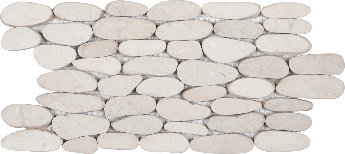 Bati Orient Pebble Stacked Sliced 6" x 12" Natural Stone Mosaic