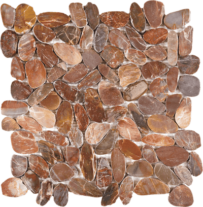 Bati Orient Pebble Sliced 12" x 12" Natural Stone Mosaic