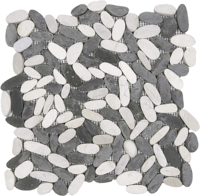 Bati Orient Pebbles Sliced Matte 12" x 12" Natural Stone Mosaic