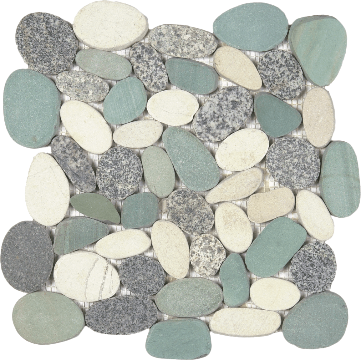 Bati Orient Pebble XL Sliced 12" x 12" Natural Stone Mosaic