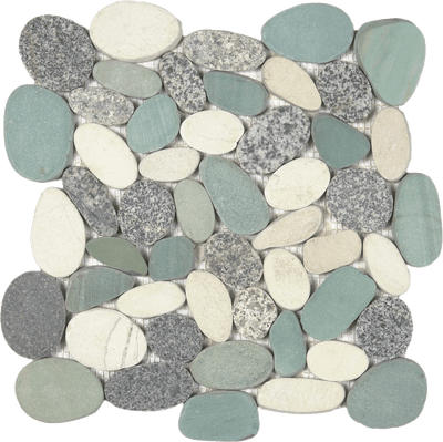 Bati Orient Pebble XL Sliced 12" x 12" Natural Stone Mosaic