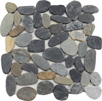 Bati Orient Pebble Sliced 12" x 12" Natural Stone Mosaic