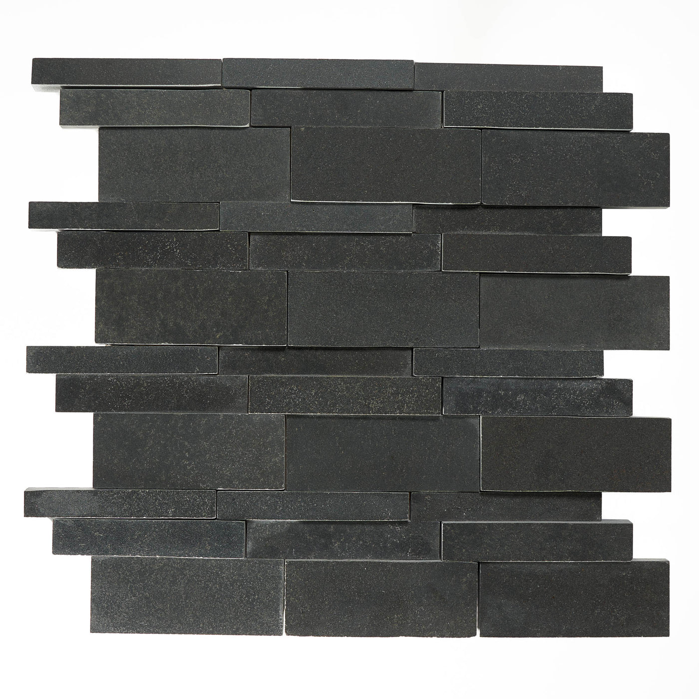 Patara Stone Basalt 3D 11.8" x 11.97" Basalt Mosaic