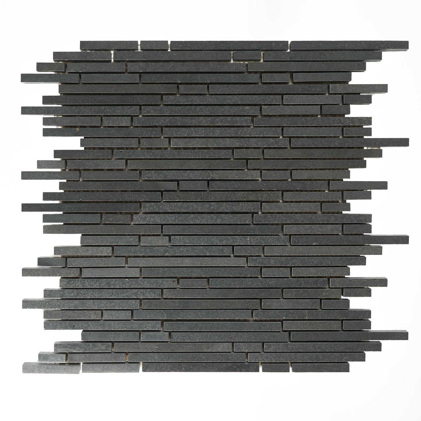 Patara Stone Basalt Random Strip 12.12" x 12.4" Basalt Mosaic