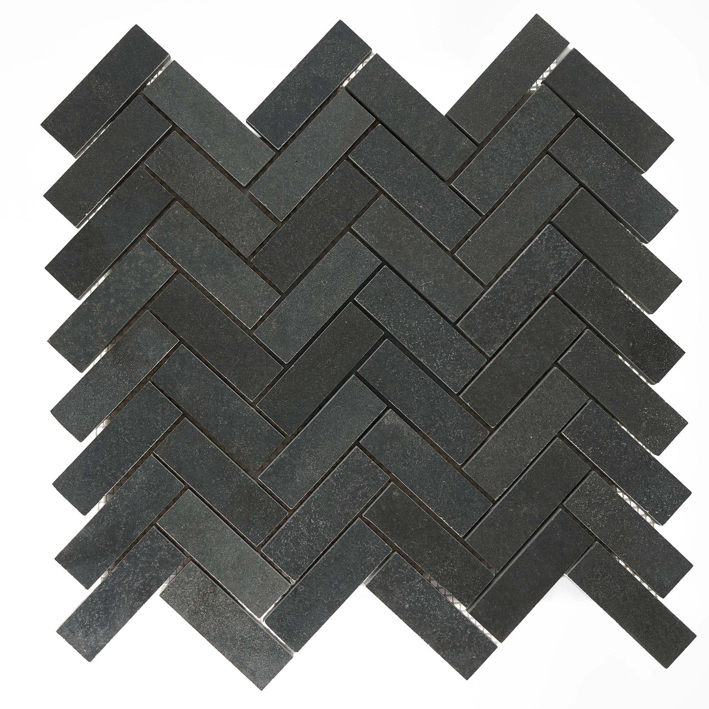 Patara Stone Basalt 1 x 3 Herringbone 12" x 12.8" Basalt Mosaic