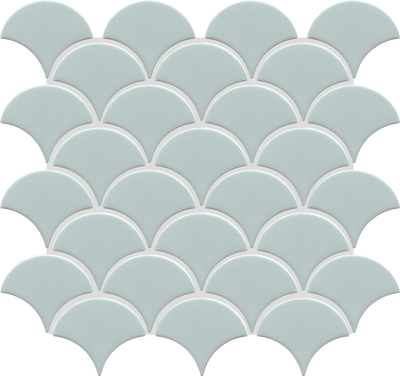 QDI Surfaces Fan 12" x 12" Porcelain Mosaic