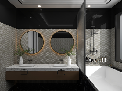QDI Surfaces Wave 12" x 12" Porcelain Mosaic