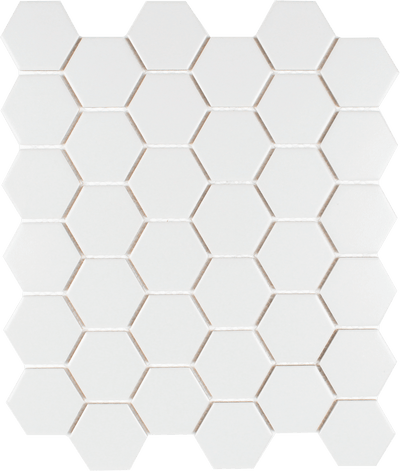 Tesoro Gallery 2" Hexagon 11" x 12.5" Porcelain Mosaic