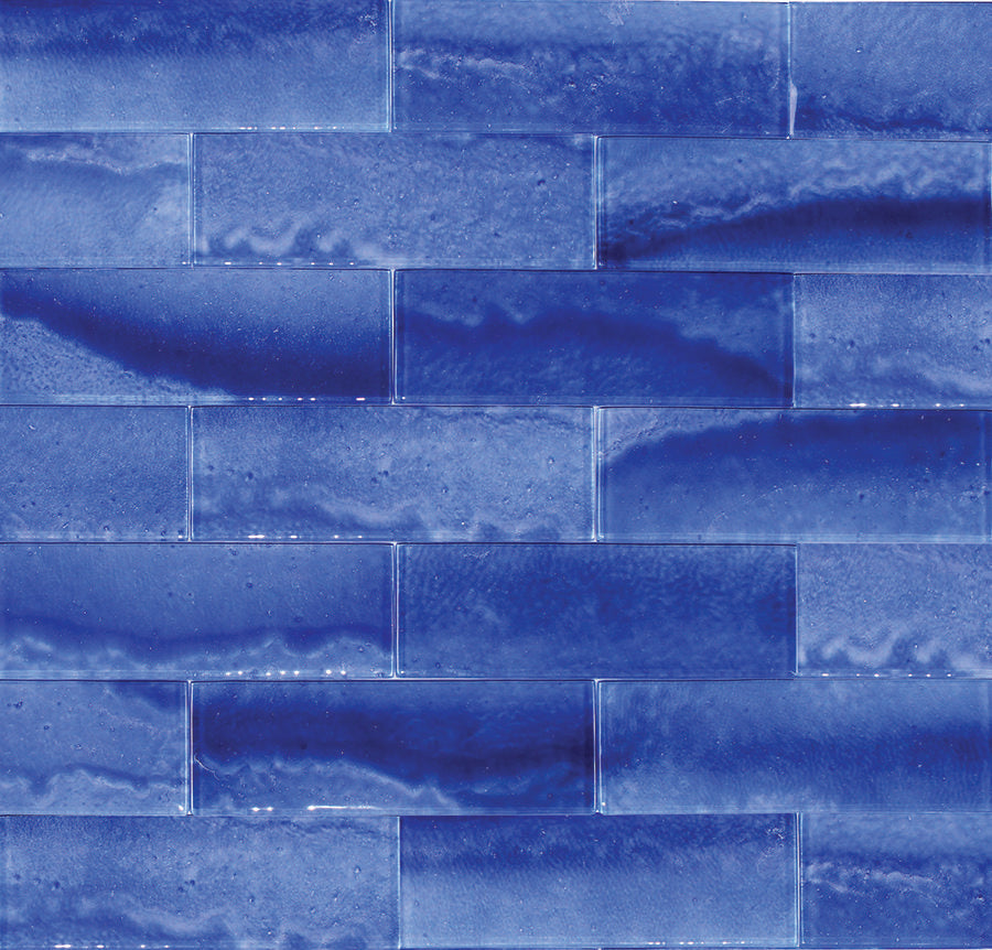 Tesoro Aquatica Gemstone 3" x 9" Glass Tile