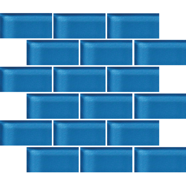 Crossville Glass Blox 2 x 4 Brick 12" x 12" Glass Mosaic