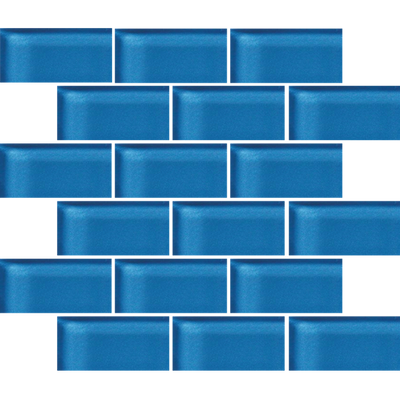 Crossville Glass Blox 2 x 4 Brick 12" x 12" Glass Mosaic
