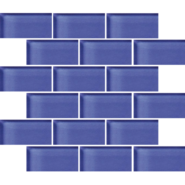 Crossville Glass Blox 2 x 4 Brick 12" x 12" Glass Mosaic