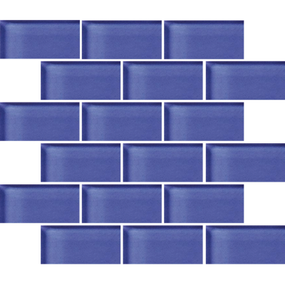 Crossville Glass Blox 2 x 4 Brick 12" x 12" Glass Mosaic