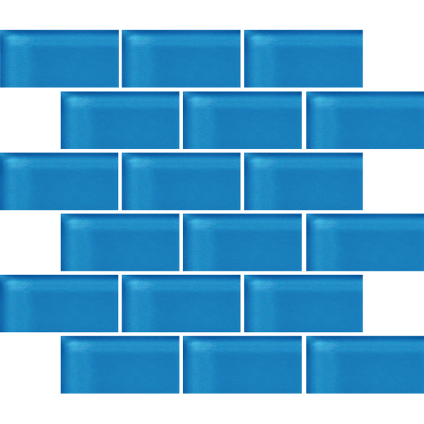 Crossville Glass Blox 2 x 4 Brick 12" x 12" Glass Mosaic