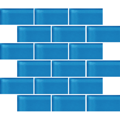 Crossville Glass Blox 2 x 4 Brick 12" x 12" Glass Mosaic