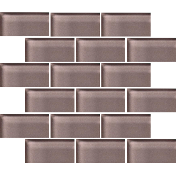 Crossville Glass Blox 2 x 4 Brick 12" x 12" Glass Mosaic