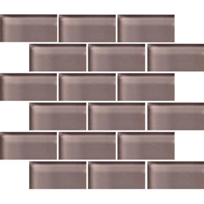 Crossville Glass Blox 2 x 4 Brick 12" x 12" Glass Mosaic