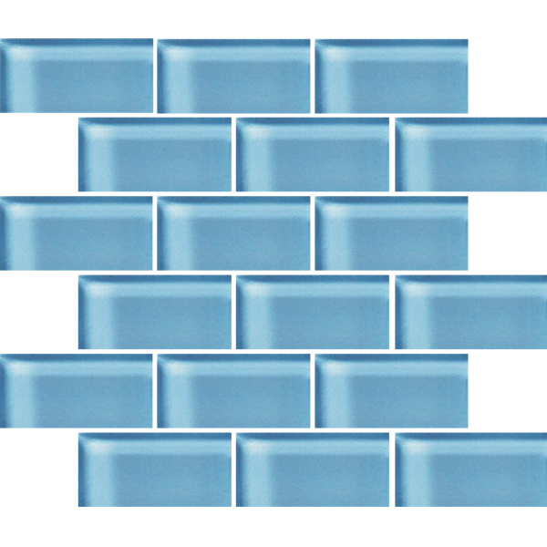 Crossville Glass Blox 2 x 4 Brick 12" x 12" Glass Mosaic