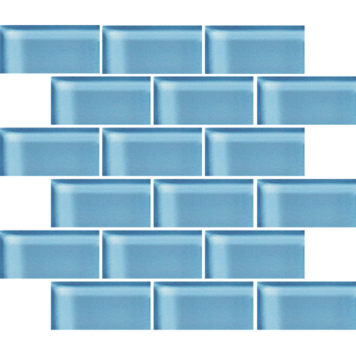 Crossville Glass Blox 2 x 4 Brick 12" x 12" Glass Mosaic