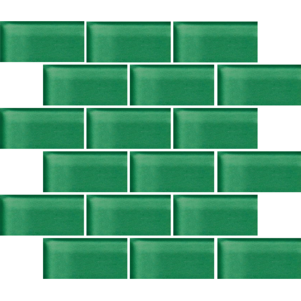 Crossville Glass Blox 2 x 4 Brick 12" x 12" Glass Mosaic