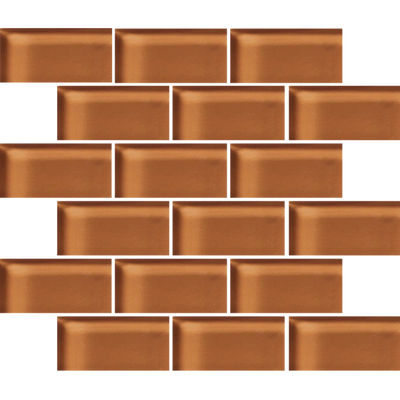 Crossville Glass Blox 2 x 4 Brick 12" x 12" Glass Mosaic