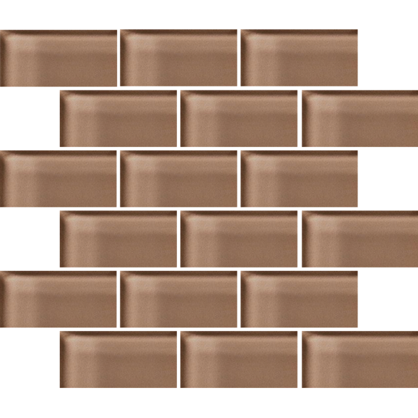 Crossville Glass Blox 2 x 4 Brick 12" x 12" Glass Mosaic
