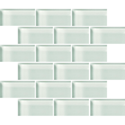 Crossville Glass Blox 2 x 4 Brick 12" x 12" Glass Mosaic