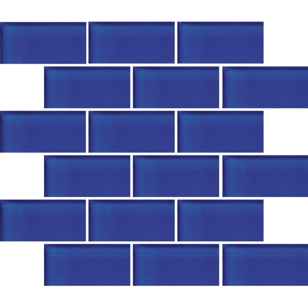 Crossville Glass Blox 2 x 4 Brick 12" x 12" Glass Mosaic