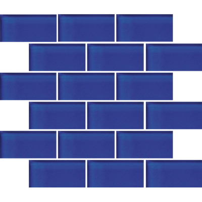 Crossville Glass Blox 2 x 4 Brick 12" x 12" Glass Mosaic