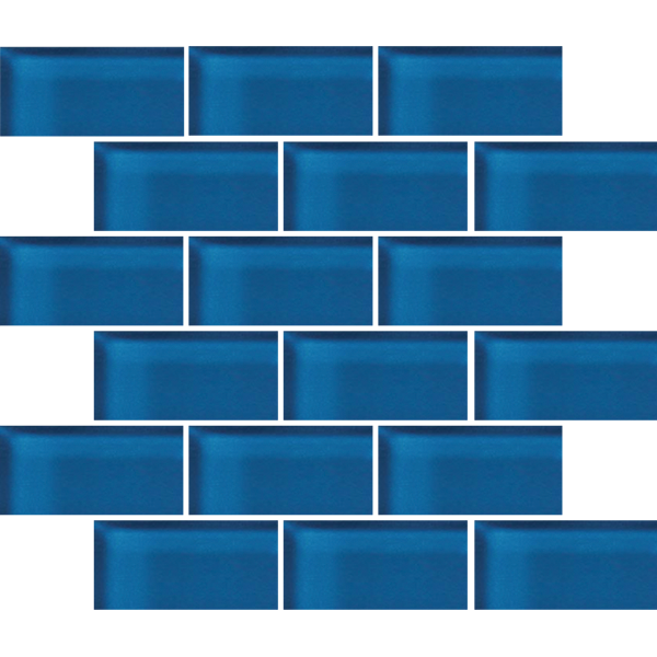 Crossville Glass Blox 2 x 4 Brick 12" x 12" Glass Mosaic
