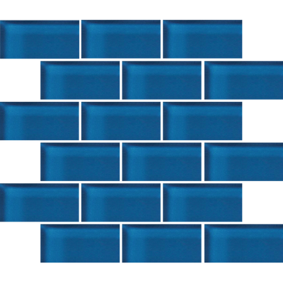 Crossville Glass Blox 2 x 4 Brick 12" x 12" Glass Mosaic