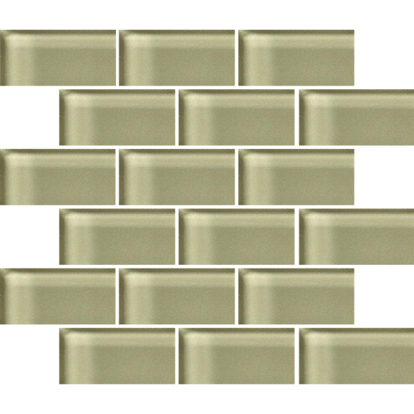 Crossville Glass Blox 2 x 4 Brick 12" x 12" Glass Mosaic