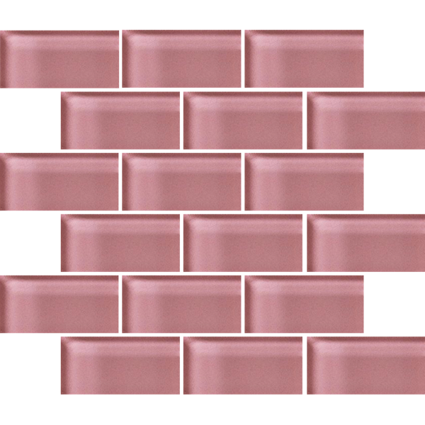 Crossville Glass Blox 2 x 4 Brick 12" x 12" Glass Mosaic