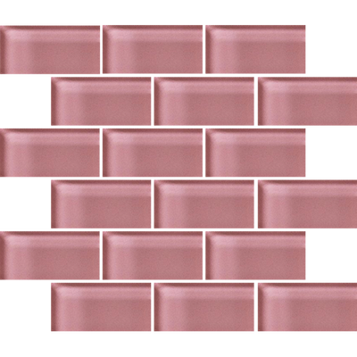 Crossville Glass Blox 2 x 4 Brick 12" x 12" Glass Mosaic